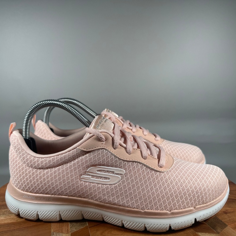 Skechers Flex Appeal 2.0 Light Pink Mesh Sneakers 12775 Womens Size 8